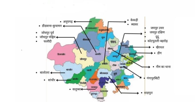 50 districts of Rajasthan